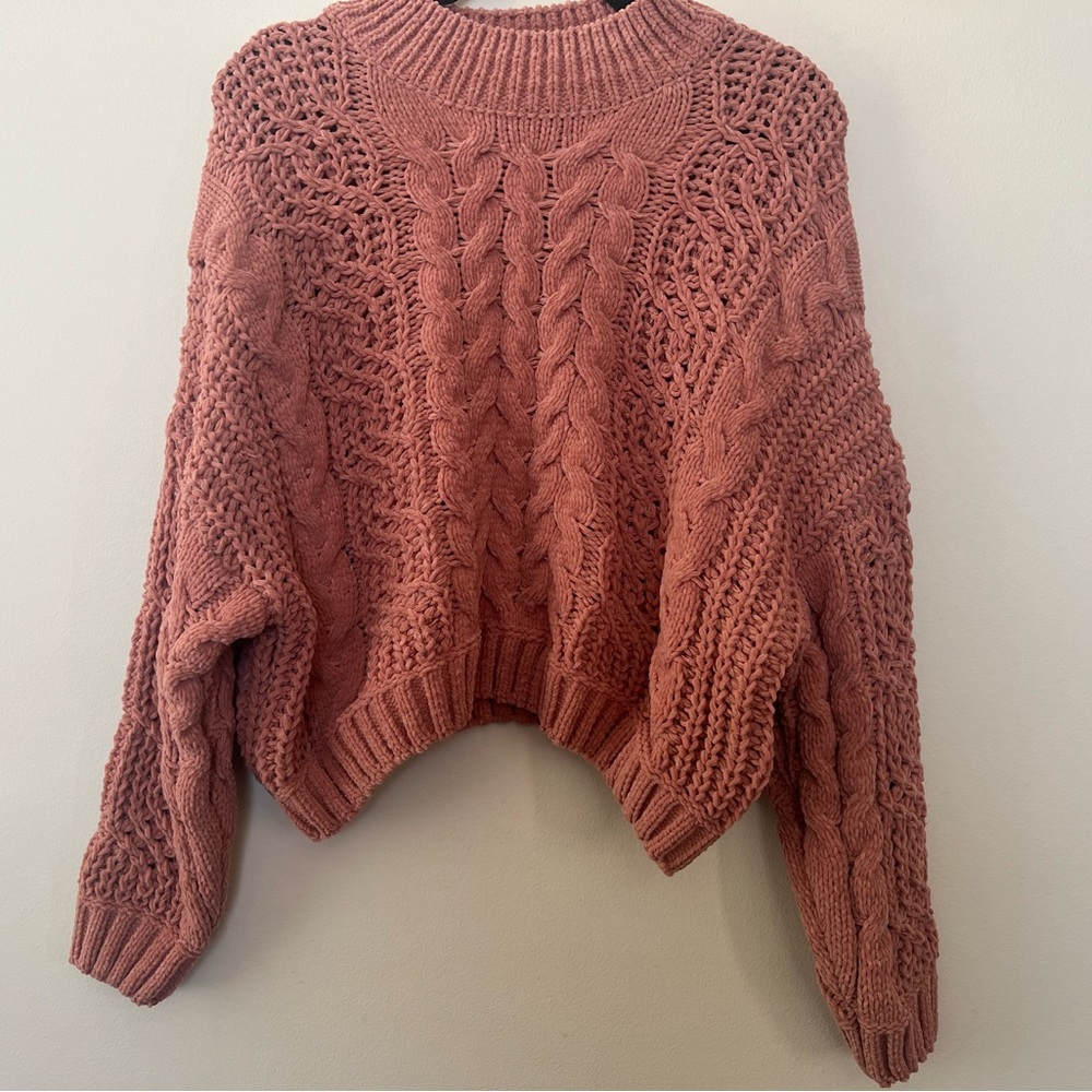 POL relaxed fit chunky sweater women’s‎ L oversized soft cropped dolman winter
